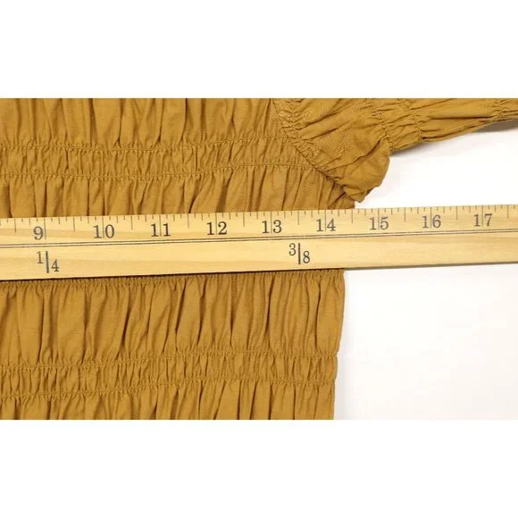 Sea New York Women's Rene Smocked Midi Dress Bronze Sz 6 - Picture 5 of 9